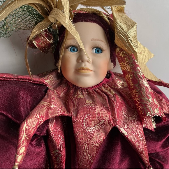 VTG Porcelain Clown Doll Court Jester - Picture 5 of 8